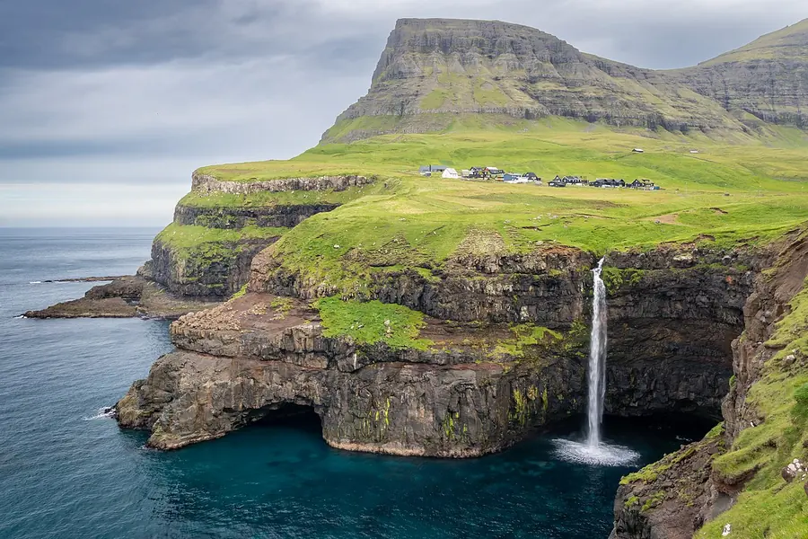 Mulafossur waterfall, Gasadalur, Faroe Islands