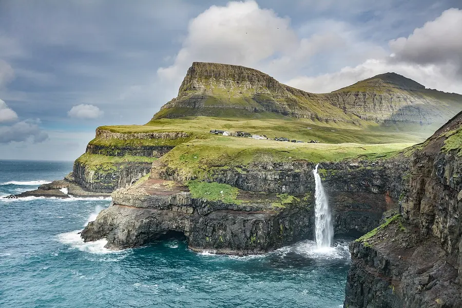 Mulafossur waterfall, Gasadalur, Faroe Islands