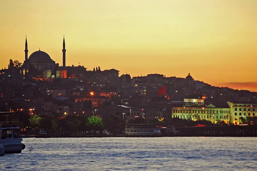Galata Bridge sunset, Istanbul