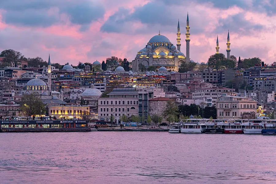 Galata Bridge sunset, Istanbul