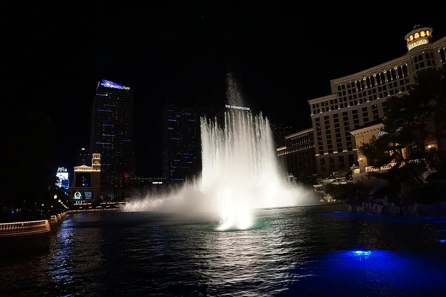 Bellagio Fountains at night, Las Vegas