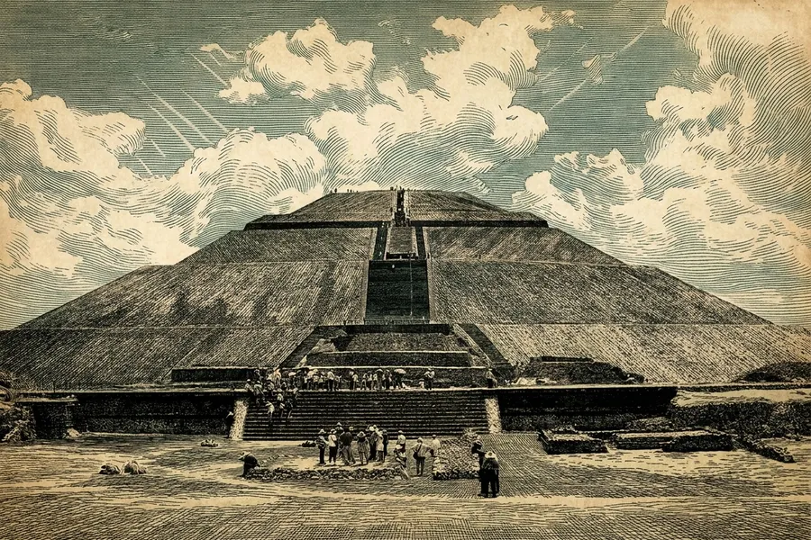 Pyramid of the Sun — a nautical-noir engraving by The Dispatch
