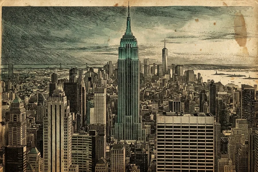 Empire State Building — a nautical-noir engraving by The Dispatch
