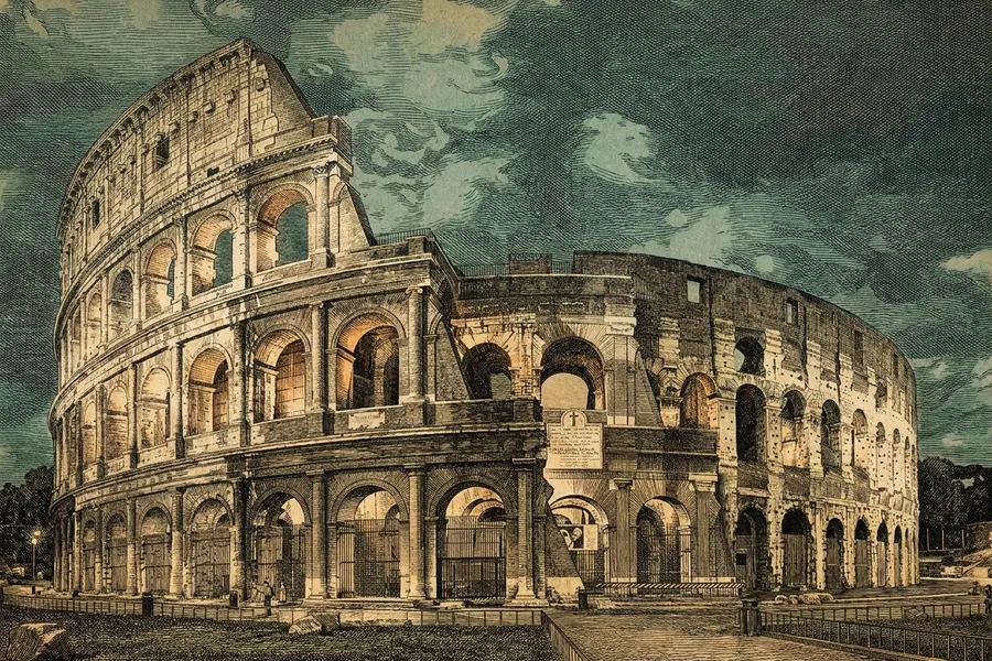 Colosseum — a nautical-noir engraving by The Dispatch