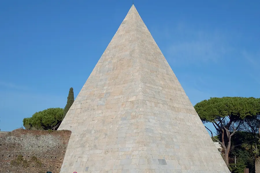 Pyramid of Cestius + Protestant Cemetery, Rome
