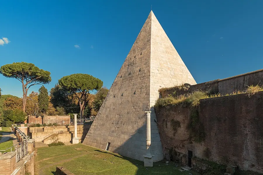 Pyramid of Cestius + Protestant Cemetery, Rome