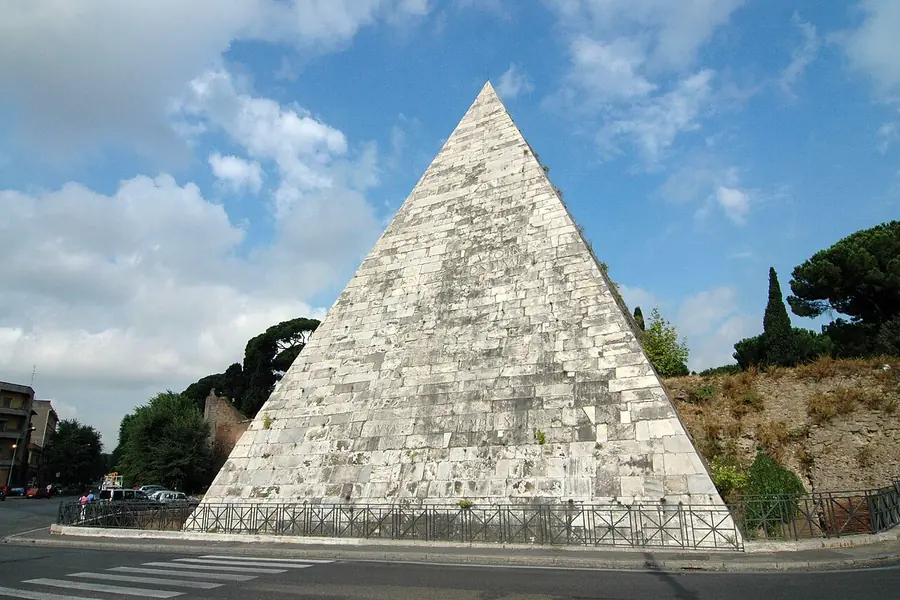 Pyramid of Cestius + Protestant Cemetery, Rome