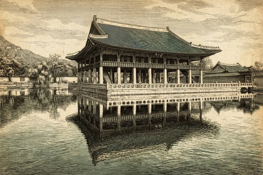 Gyeongbokgung Palace — a nautical-noir engraving by The Dispatch