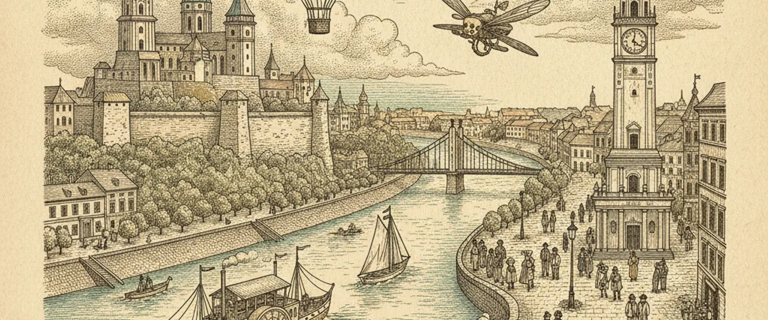 Bratislava Castle above the old town and the Danube river