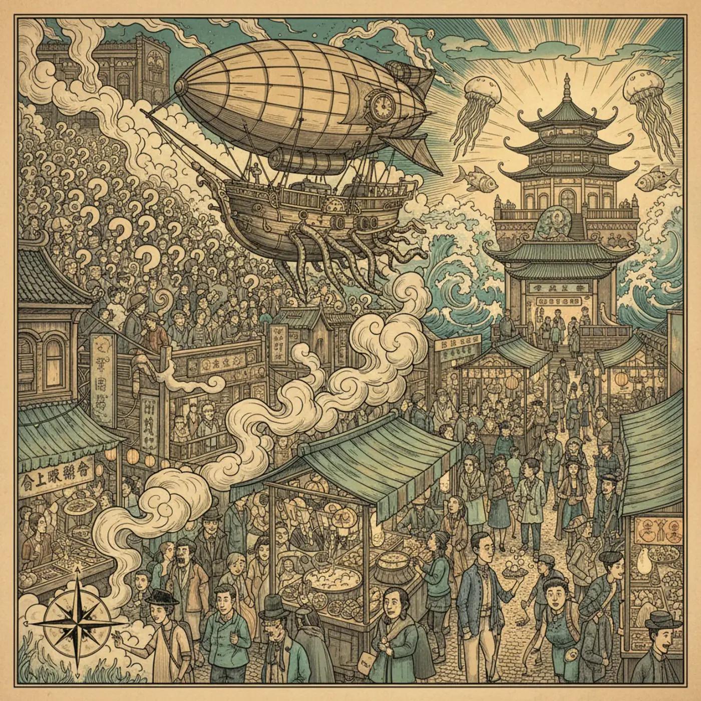 Steaming pepper buns and glowing lanterns at Raohe Street Night Market in Taipei at dusk