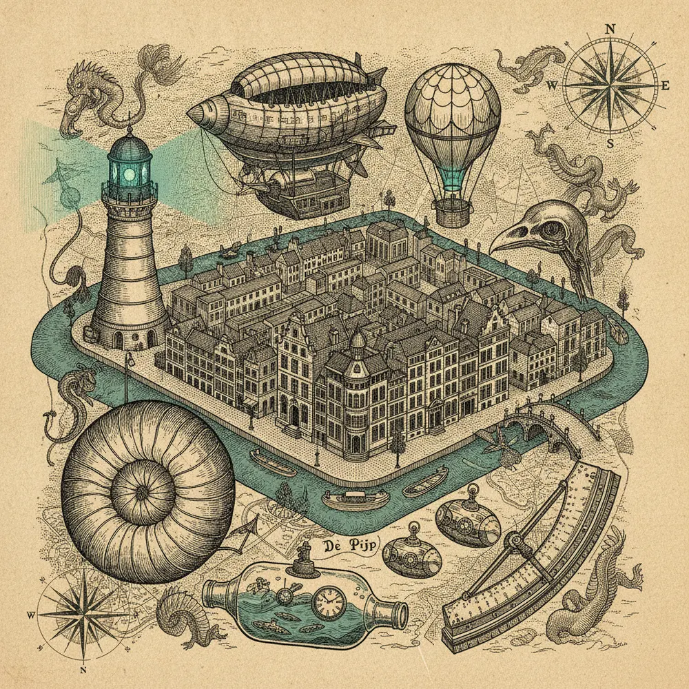 Detailed engraving of De Pijp