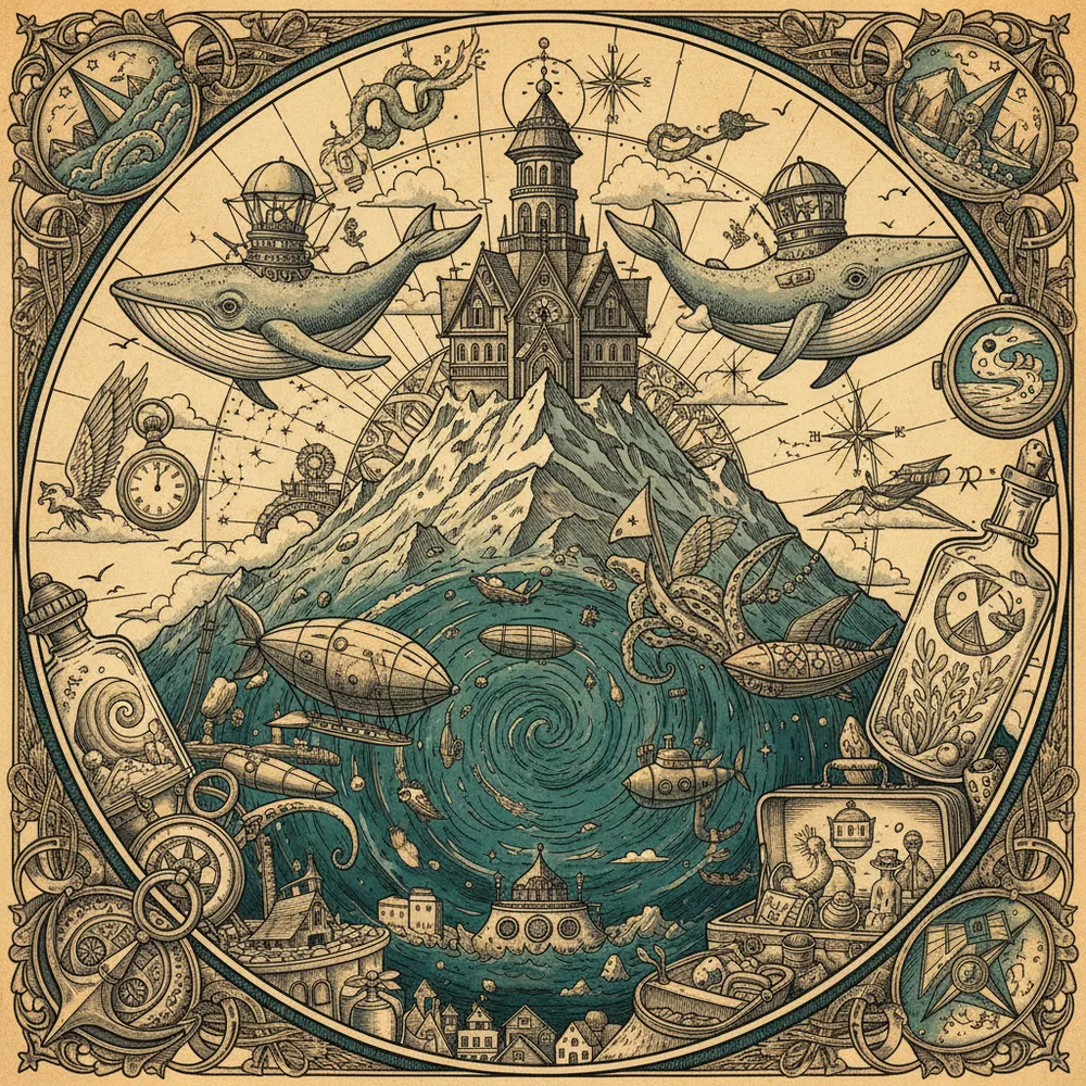 Detailed engraving of Girdwood & Alyeska