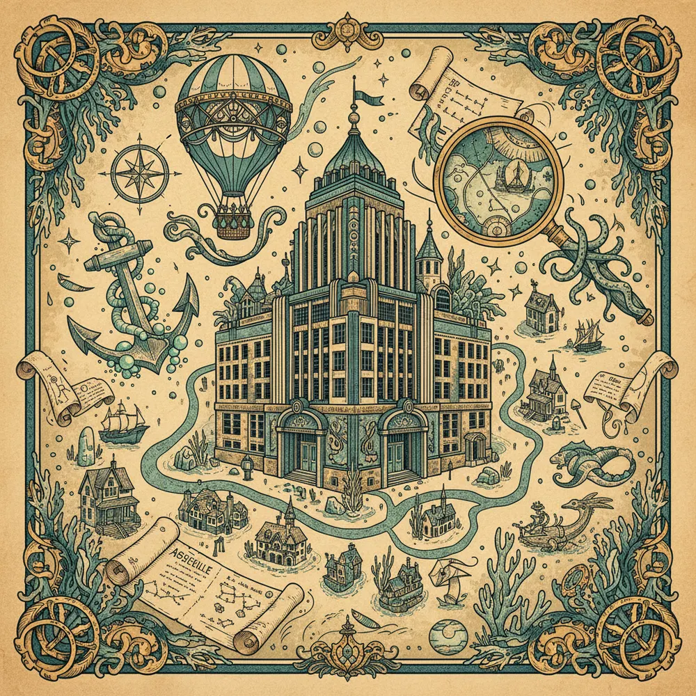 Detailed engraving of West Asheville