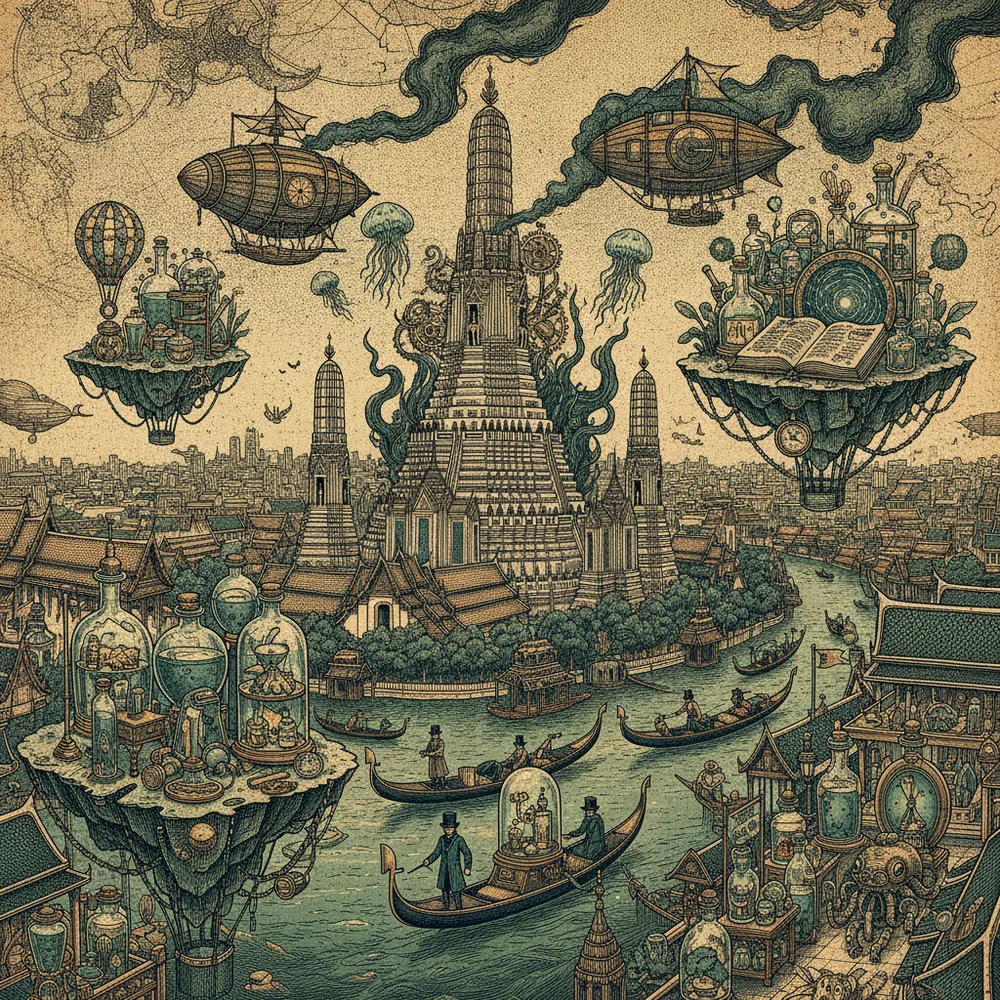 Detailed engraving of Sukhumvit