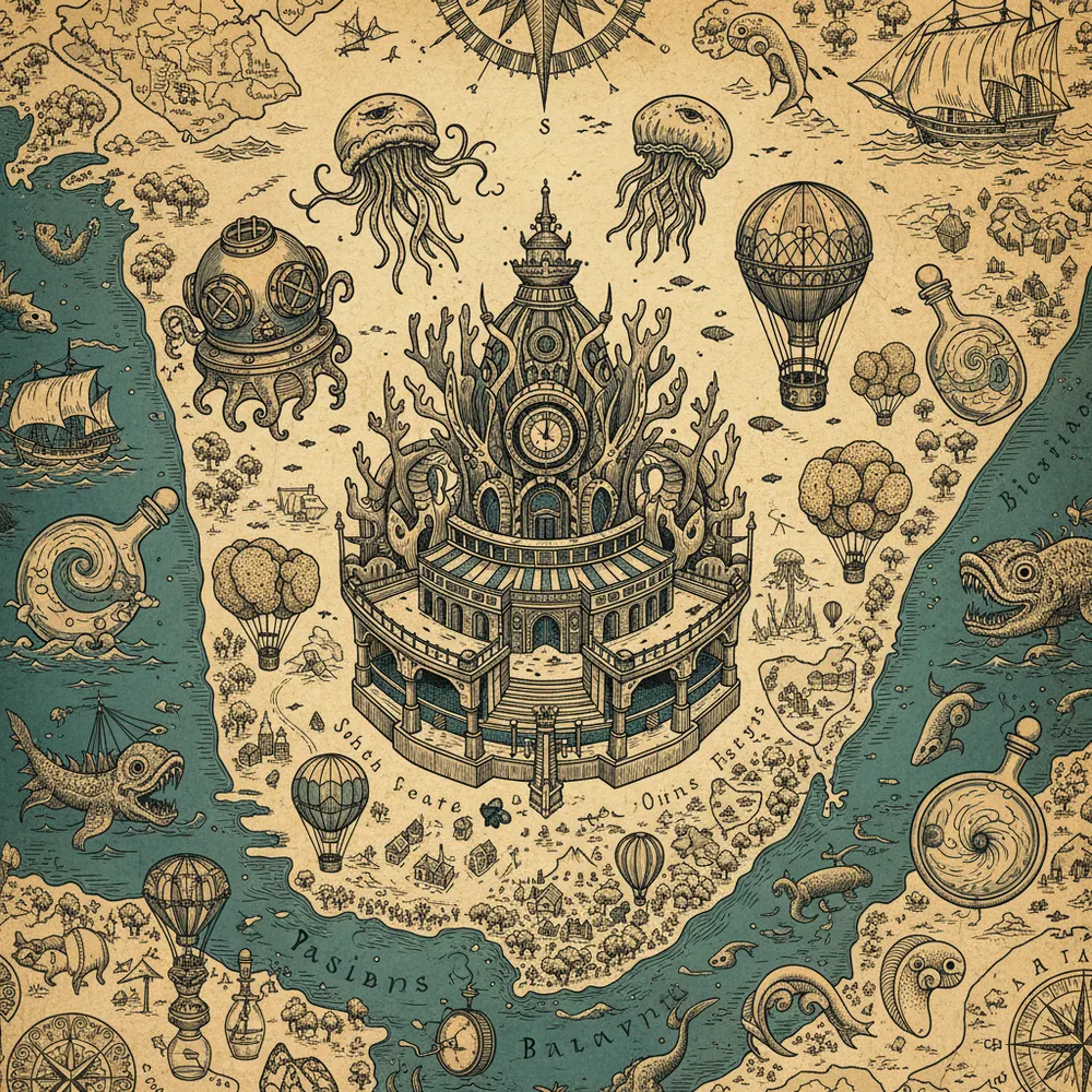 Detailed engraving of South Coast & Oistins