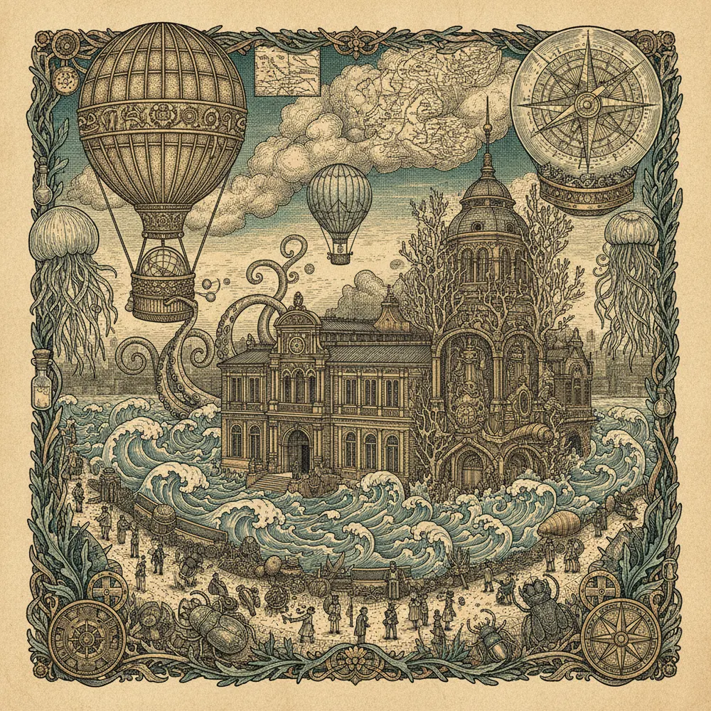 Detailed engraving of Centro / Museo del Oro