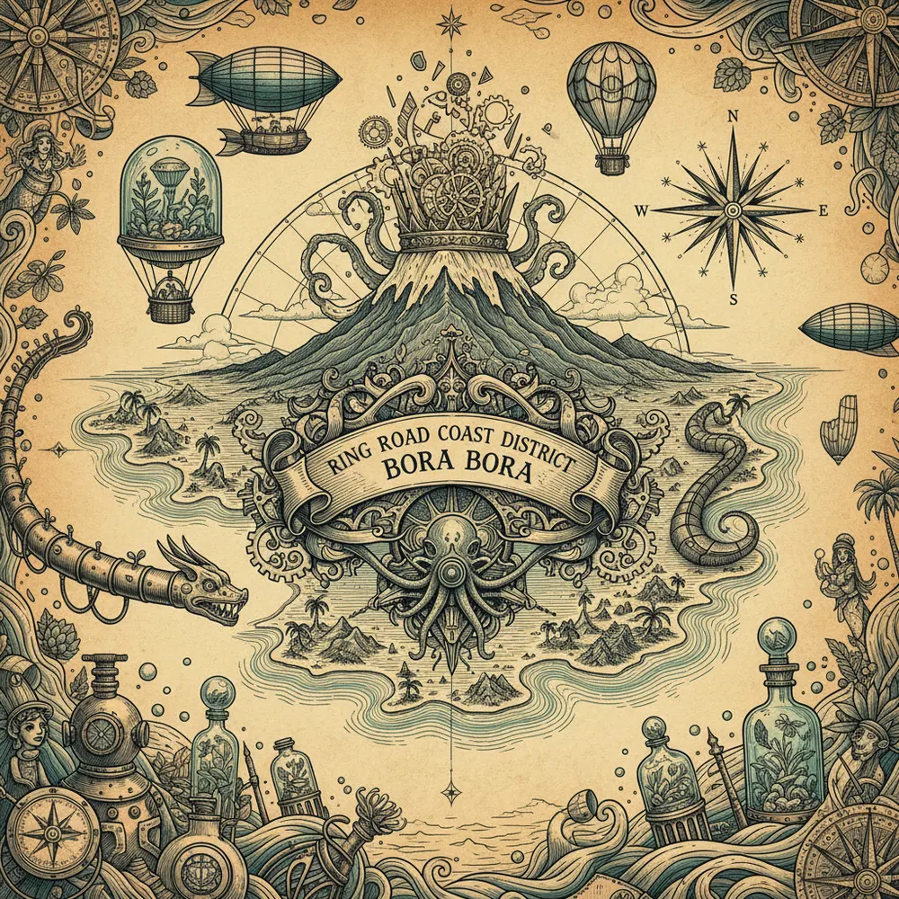 Detailed engraving of Ring Road Coast