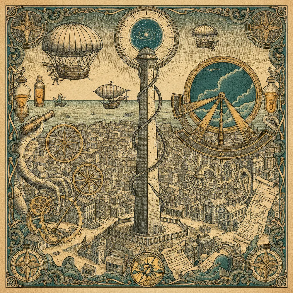 Detailed engraving of Charlestown