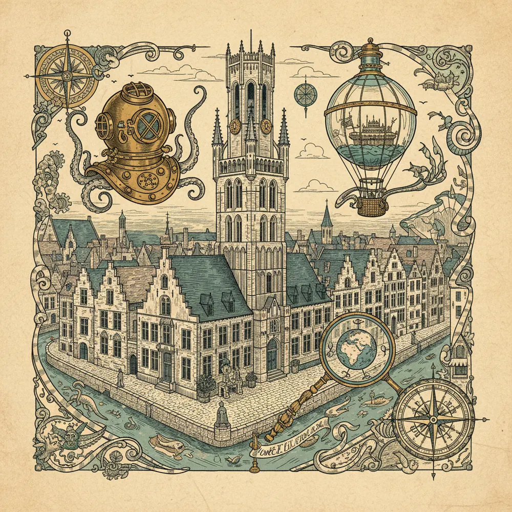 Detailed engraving of Langestraat Quarter