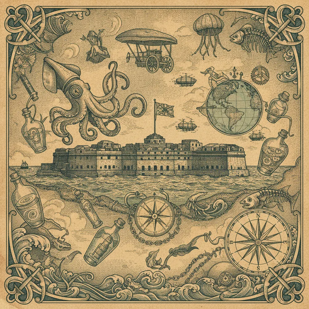 Detailed engraving of Mount Pleasant