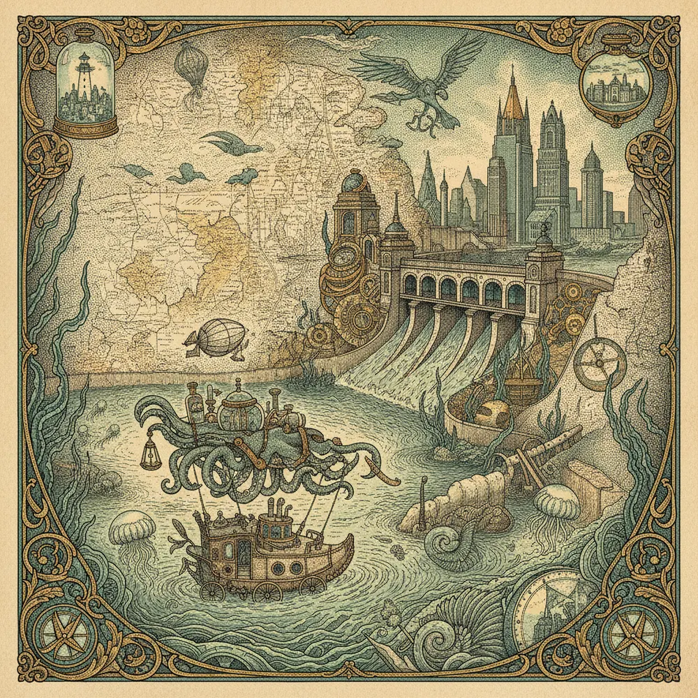 Detailed engraving of White Rock & East Dallas