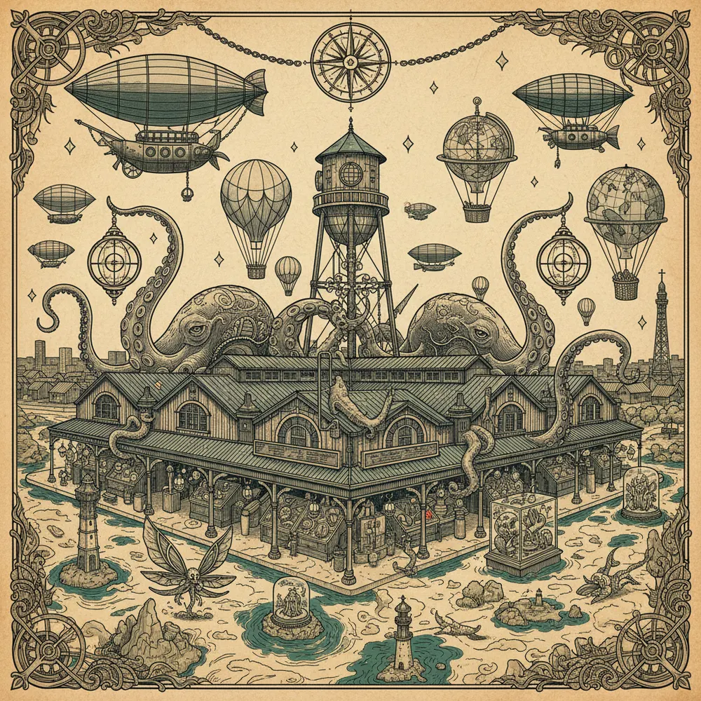 Detailed engraving of Eastern Market