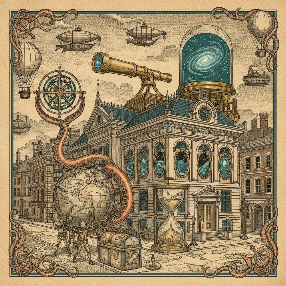 Detailed engraving of Midtown & Cultural Center