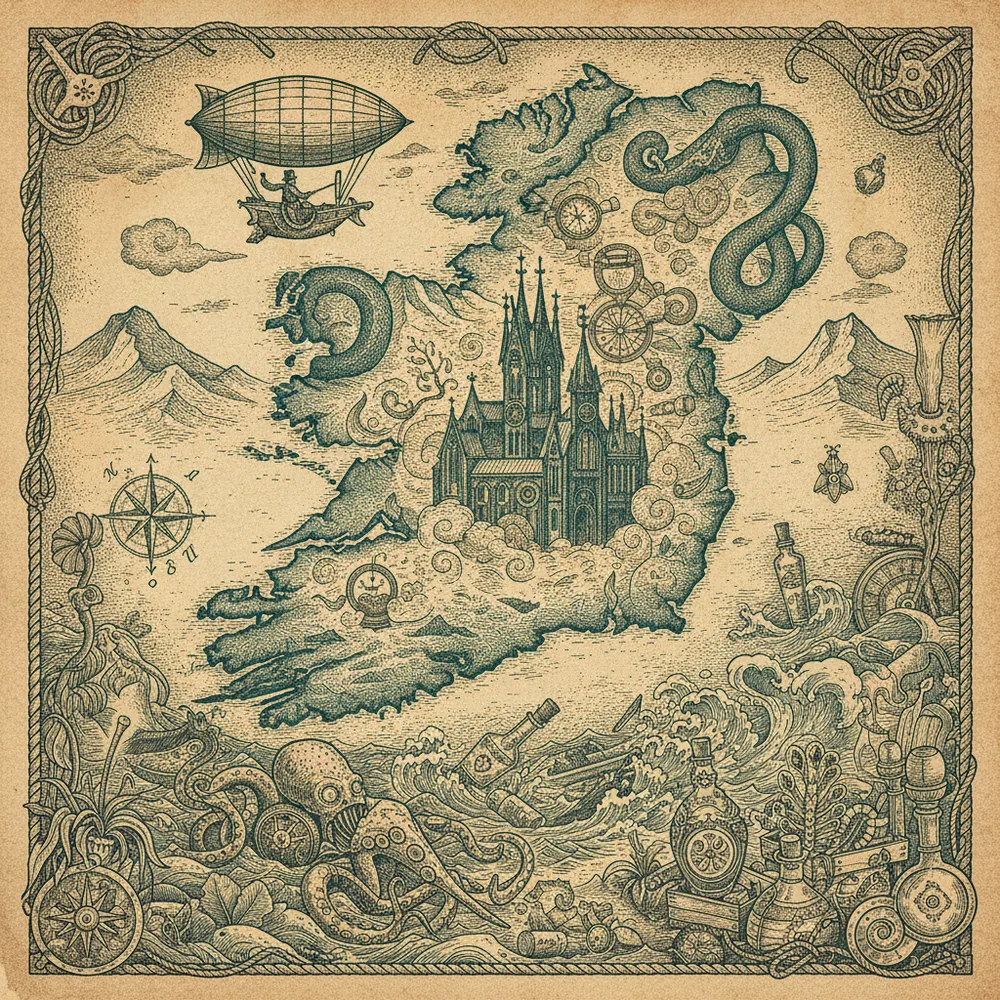 Detailed engraving of Connemara