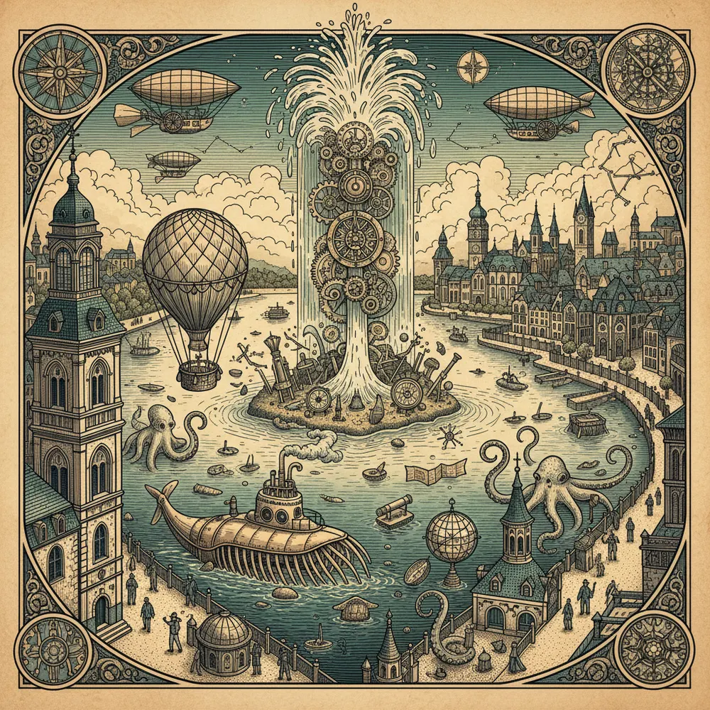 Detailed engraving of Rive Droite & Pâquis