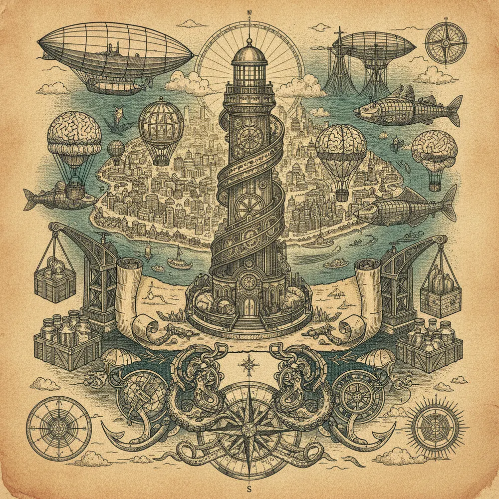 Detailed engraving of Zhujiang New Town