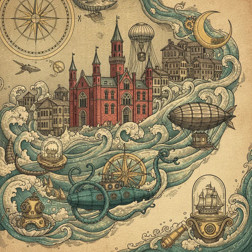 Detailed engraving of Balat & Fener