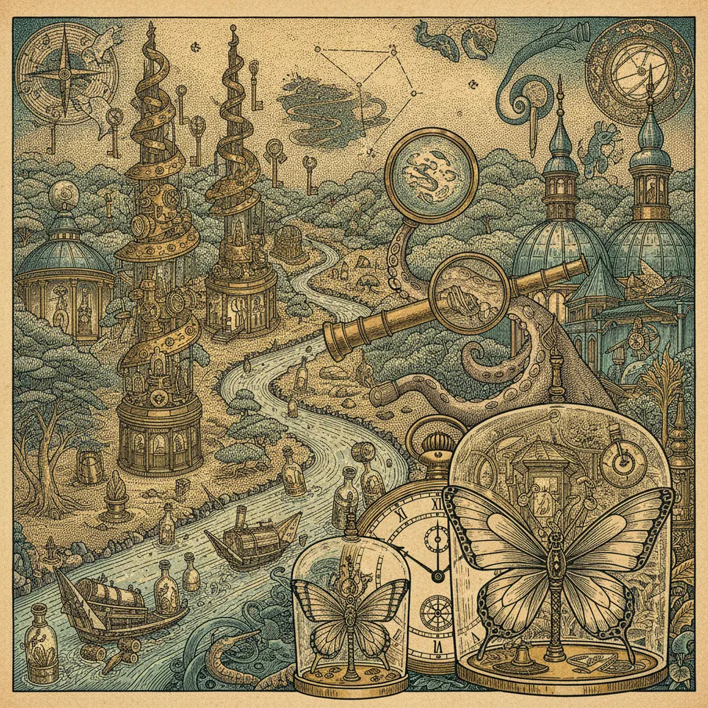 Detailed engraving of Korinbo & Museum Quarter