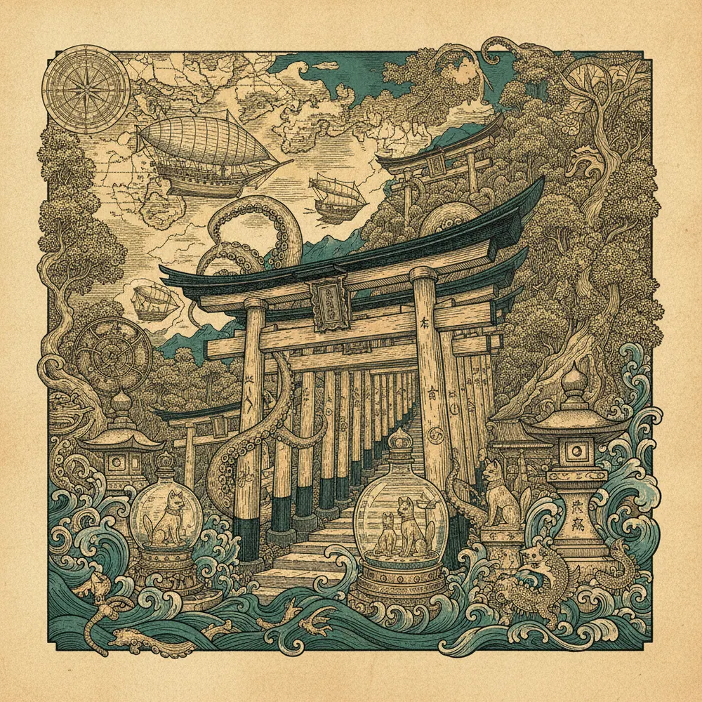 Detailed engraving of Fushimi