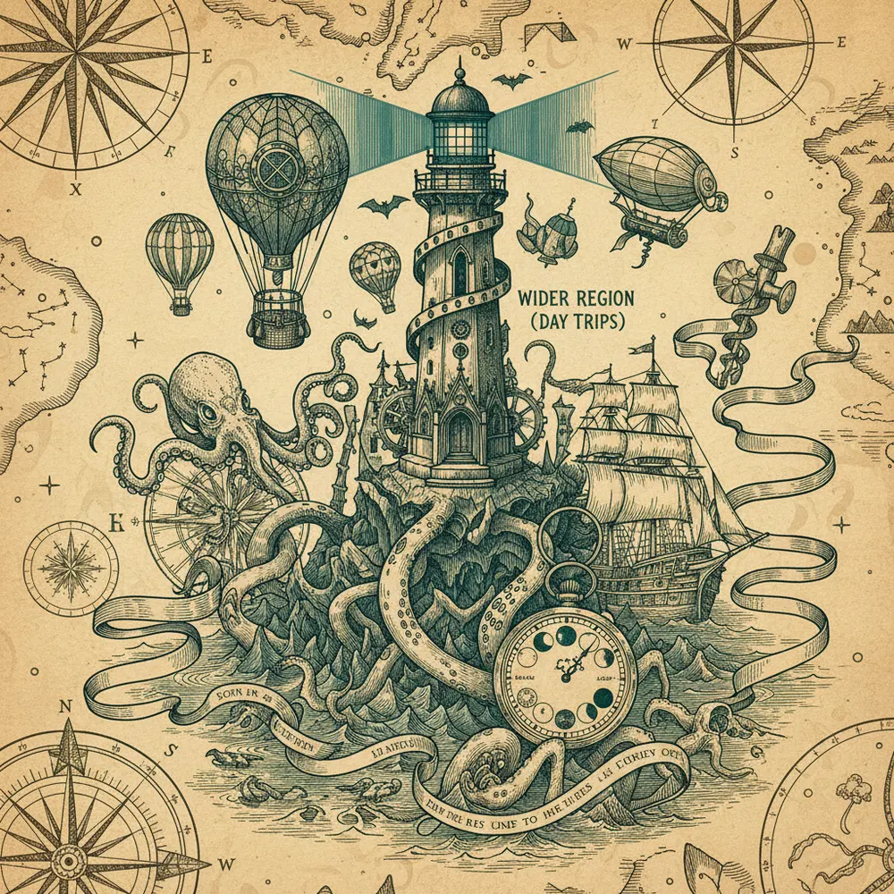 Detailed engraving of Wider Region (Day Trips)