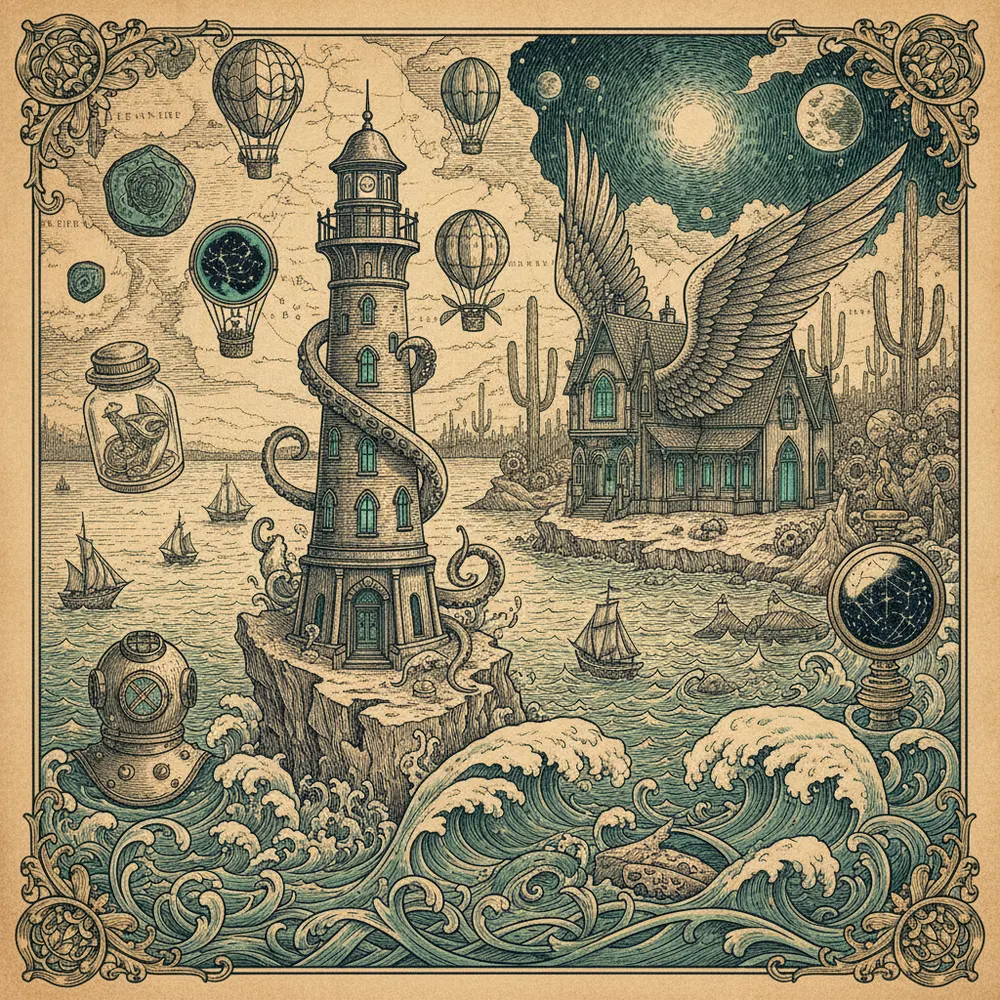 Detailed engraving of East Shore (Nevada)