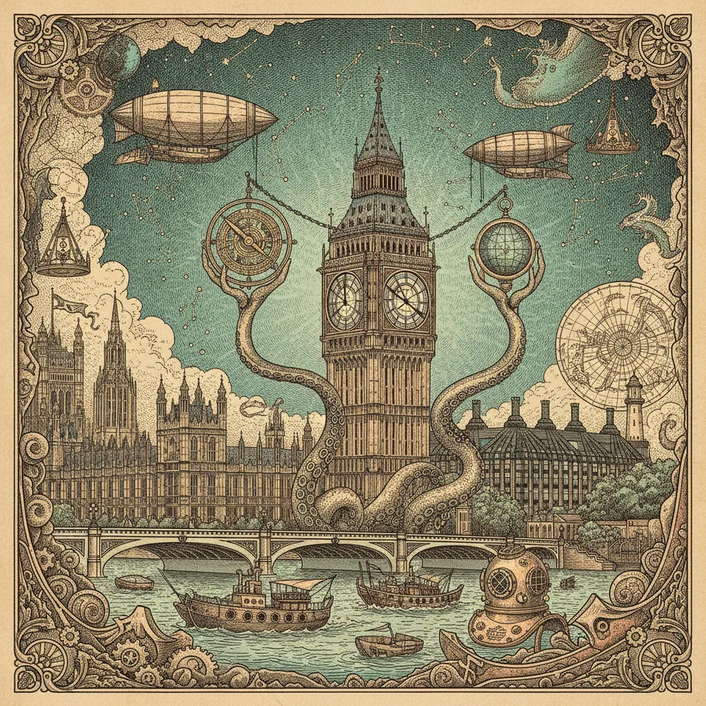 Detailed engraving of Westminster