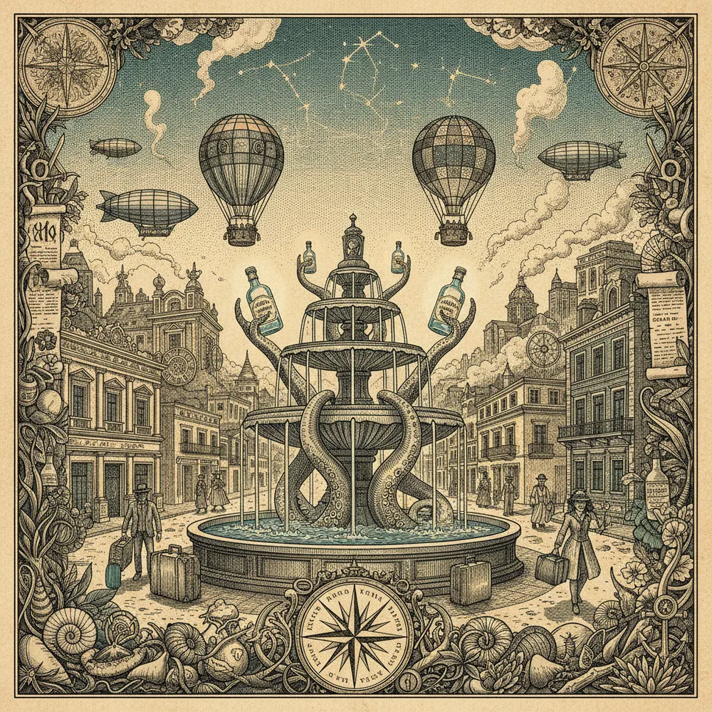Detailed engraving of Roma + Condesa
