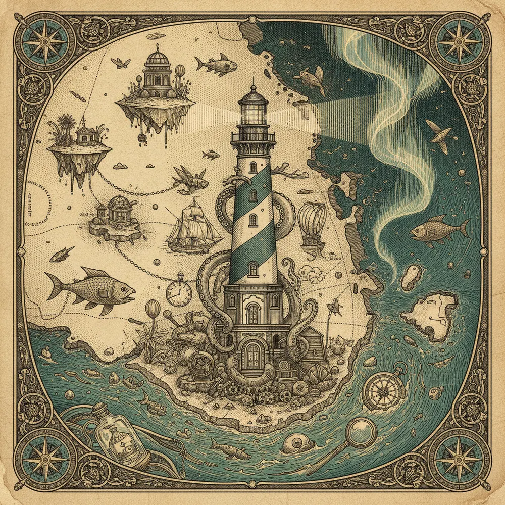 Detailed engraving of Key Biscayne