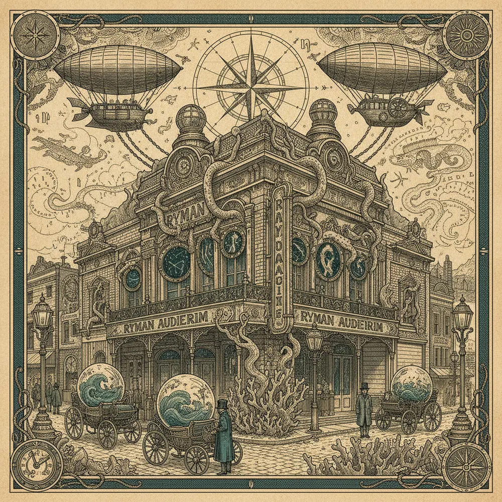 Detailed engraving of Lower Broadway