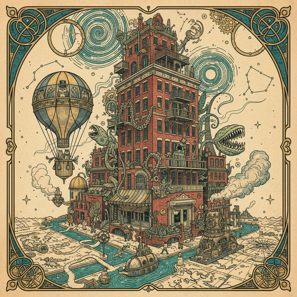 Detailed engraving of Warehouse Arts District