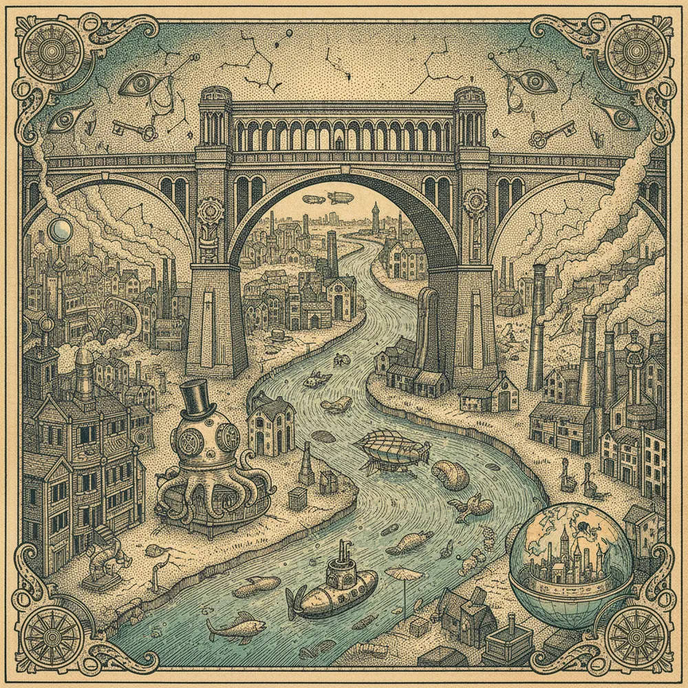 Detailed engraving of Ouseburn Valley