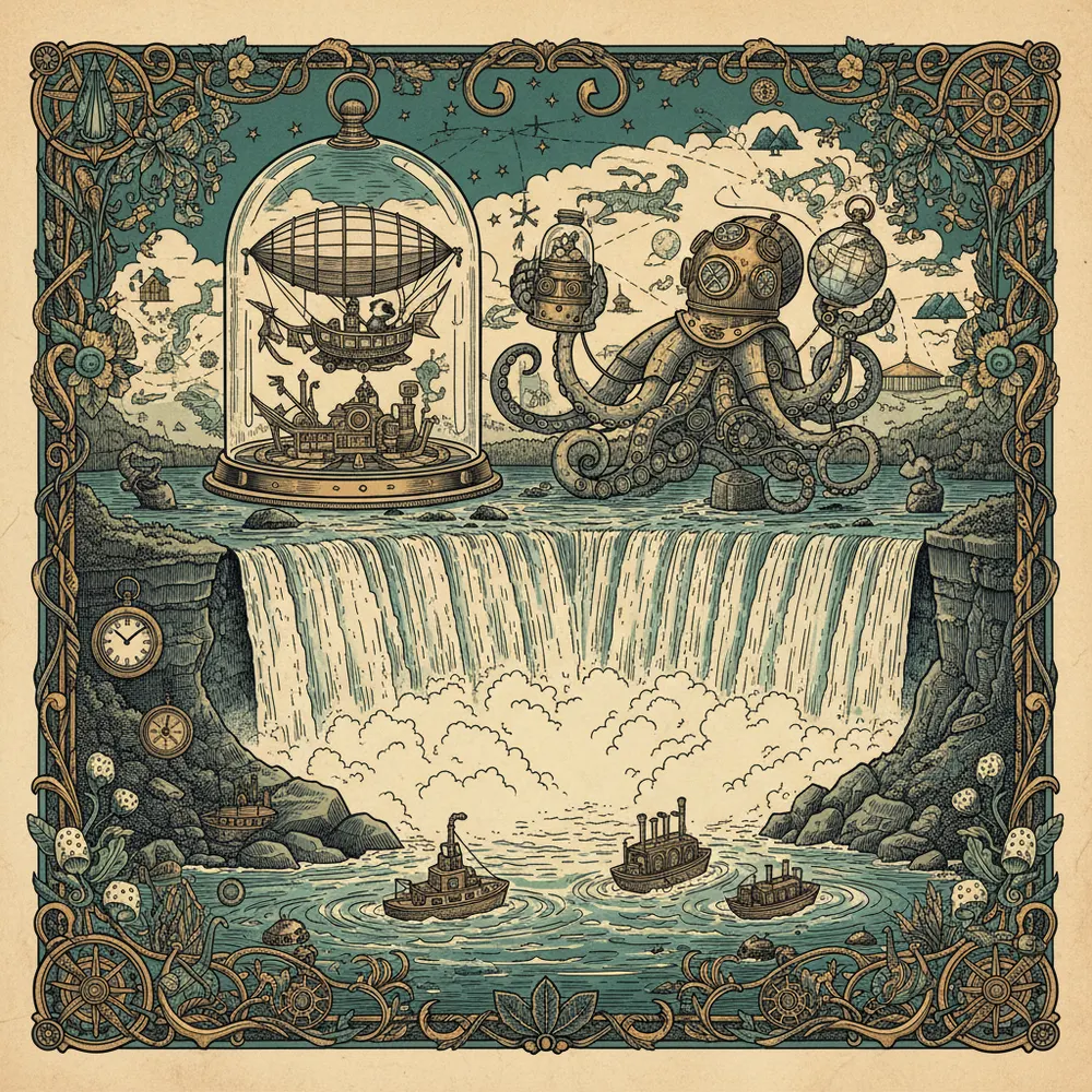 Detailed engraving of Toronto Day Trip