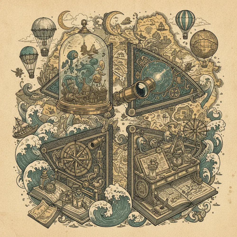 Detailed engraving of Centro Storico