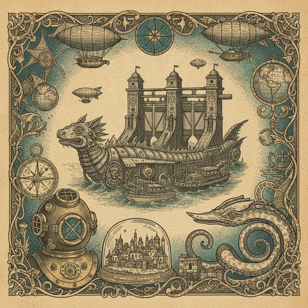 Detailed engraving of Soberanía & Gamboa