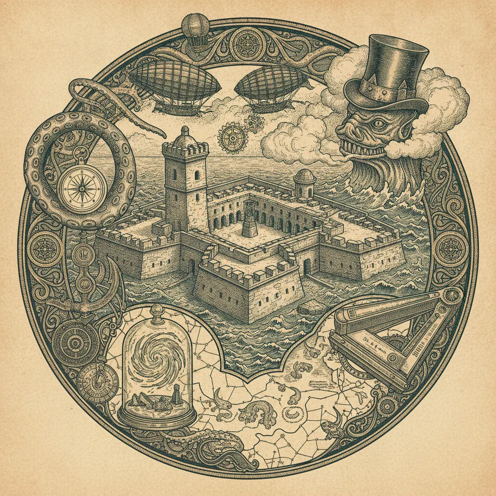 Detailed engraving of Historic District