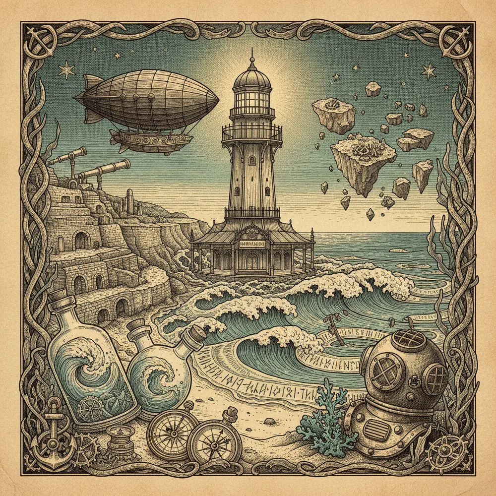 Detailed engraving of Bondi Beach