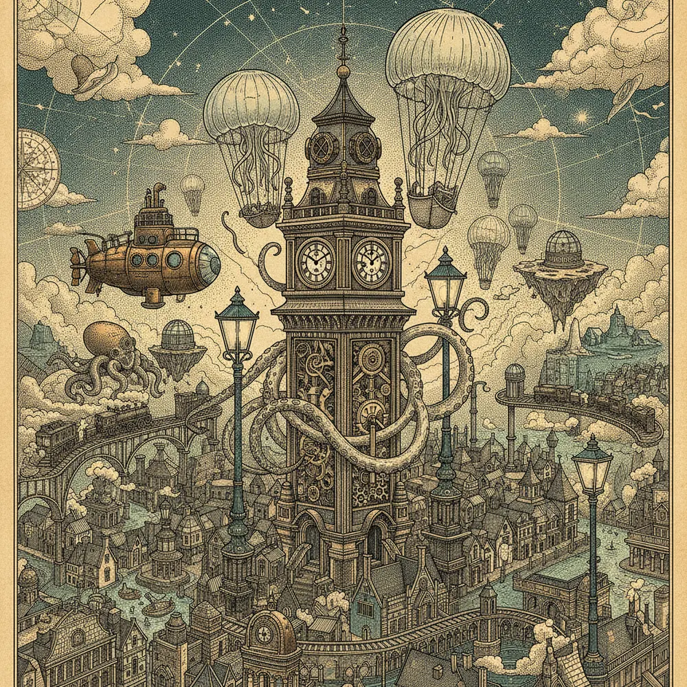 Detailed engraving of Newtown