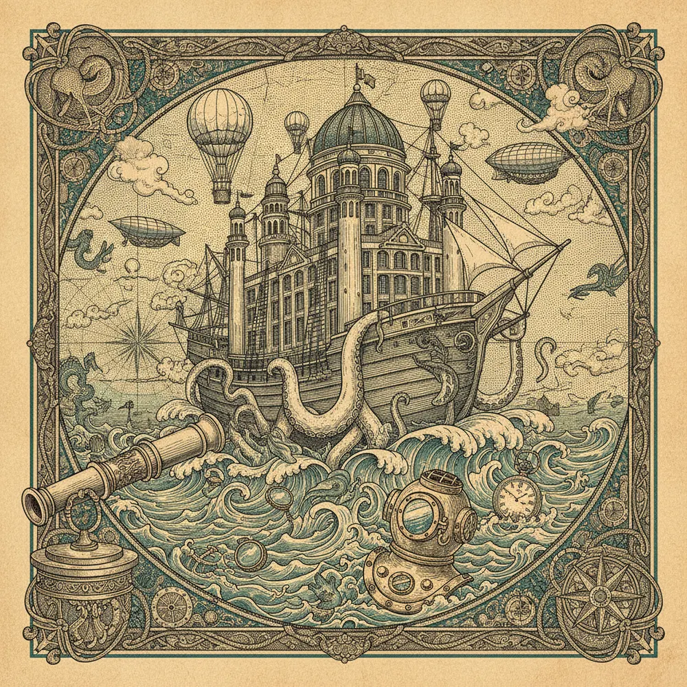 Detailed engraving of Hyde Park & Bayshore