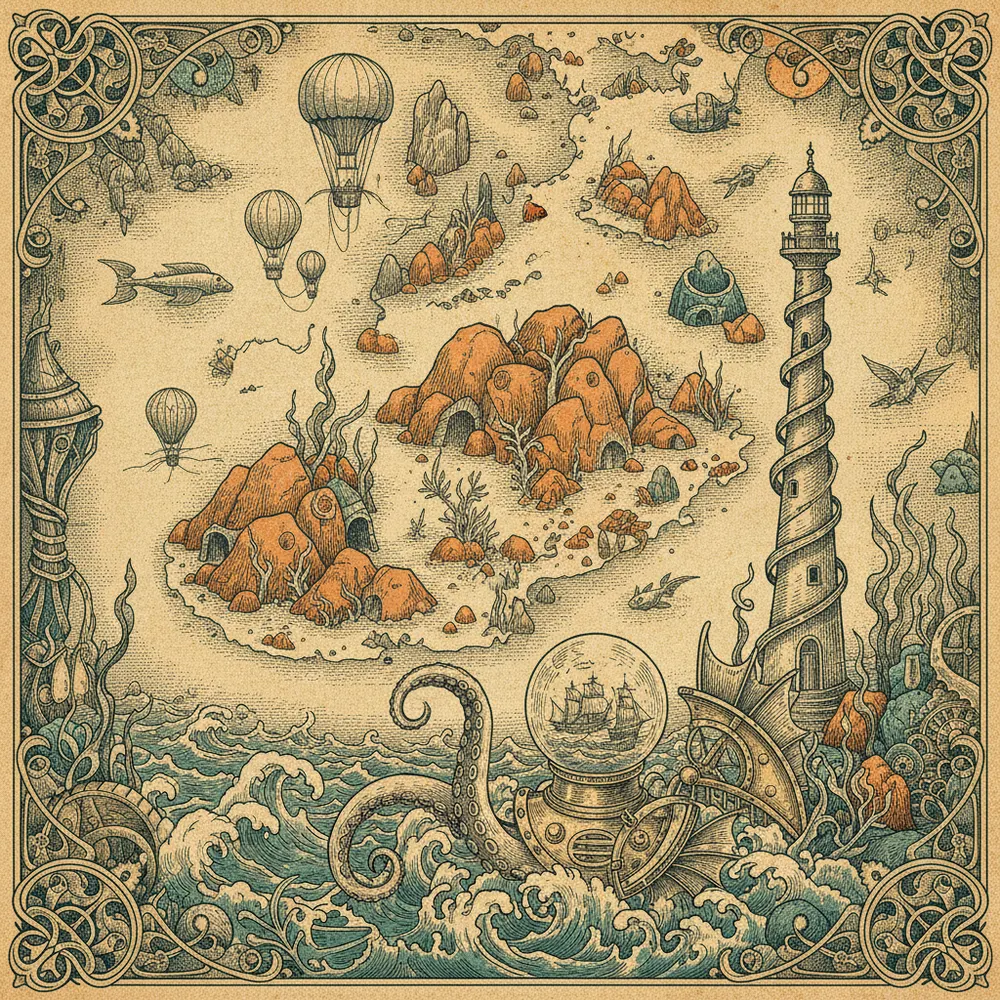 Detailed engraving of Bay of Fires