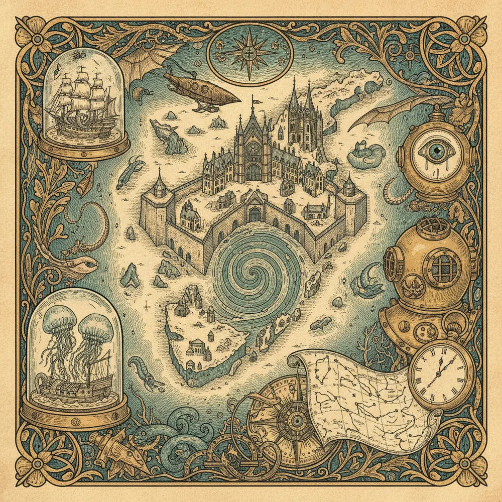 Detailed engraving of Tasman Peninsula